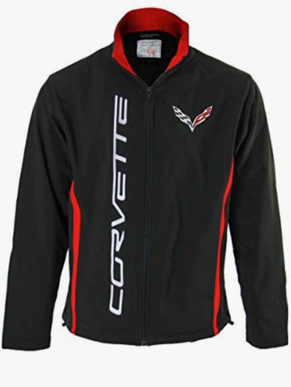 Men’s Black & Red Softshell Jacket Chevrolet Corvette Size Large